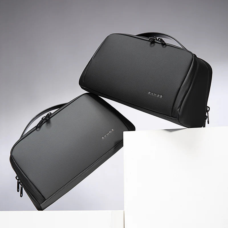 Neceser de viaje Bange negro elegante para hombre, diseño moderno minimalista